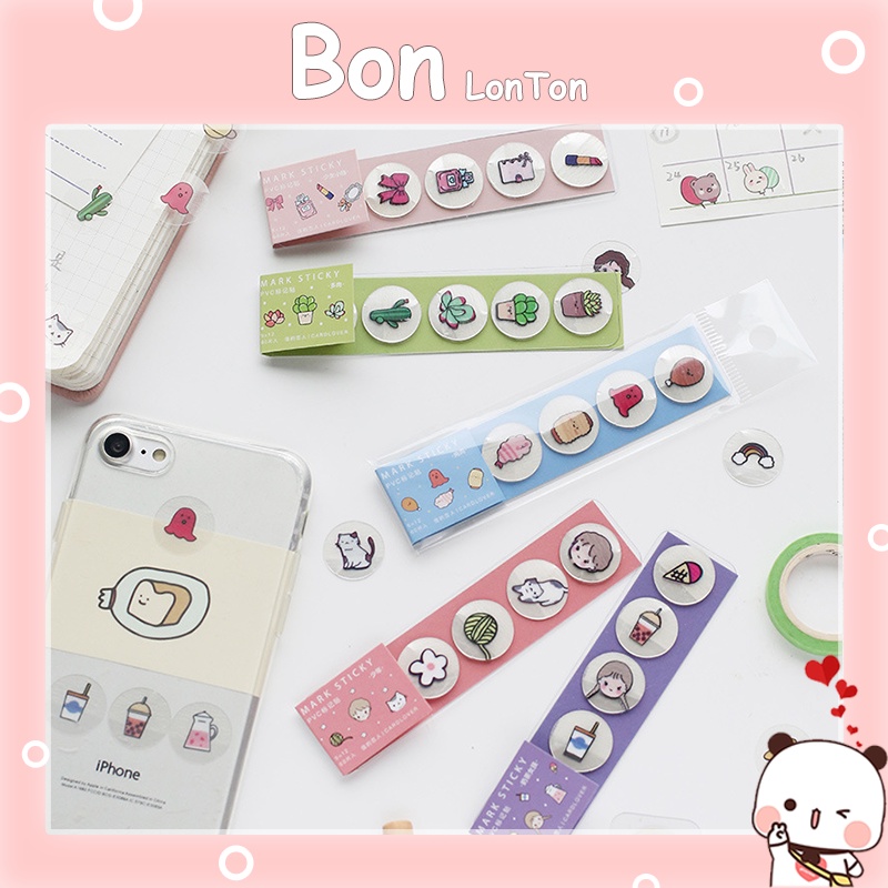 Sticker hình dán dễ thương sáng tạo nhãn dán sổ trang trí dễ thương phong các Hàn Quốc siêu đáng yêu