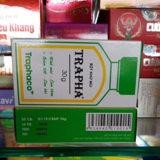 BỘT KHỬ MÙI TRAPHA 30G giá tốt