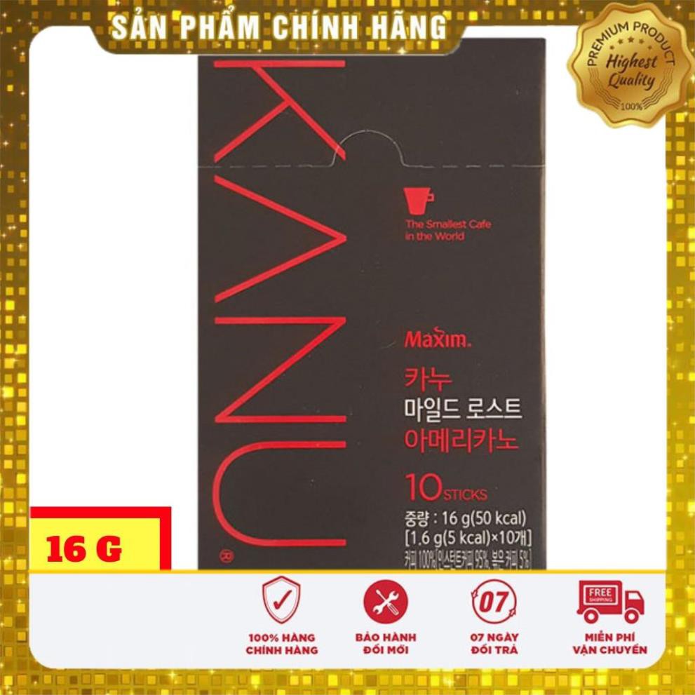 💥 ⚡ SẢN PHẨM CHÍNH HÃNG   CÀ PHÊ HÒA TAN MILD ROAST AMERICANO KANU MAXIM HÀN QUỐC HỘP 16G | BigBuy360 - bigbuy360.vn