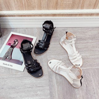 Sandal nữ đế bằng rọ dây 2 màu Siêu xinh - Sandal nữ Chile