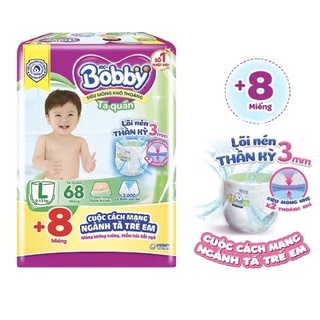 Tã quần bobby mẫu lõi nén m76/ l68/ xl62/ xxl56