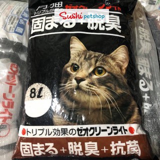 [HOẢ TỐC] Cát vệ sinh cho mèo Nhật đen Moon Cat siêu vón, khử mùi tốt 8L | 16L