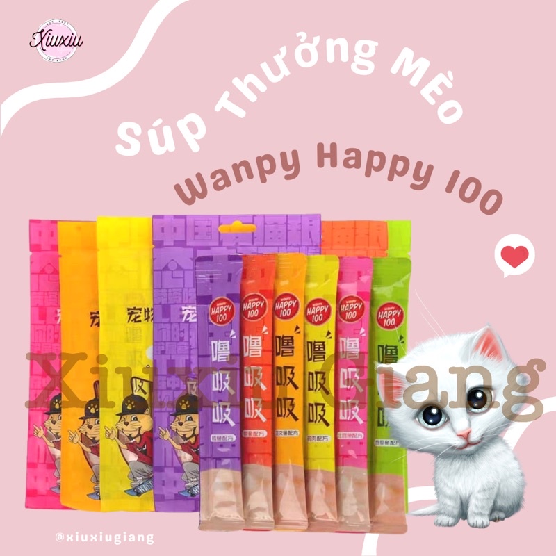 Súp Thưởng Wanpy Happy 100 Cho Mèo - Xiuxiu Giang