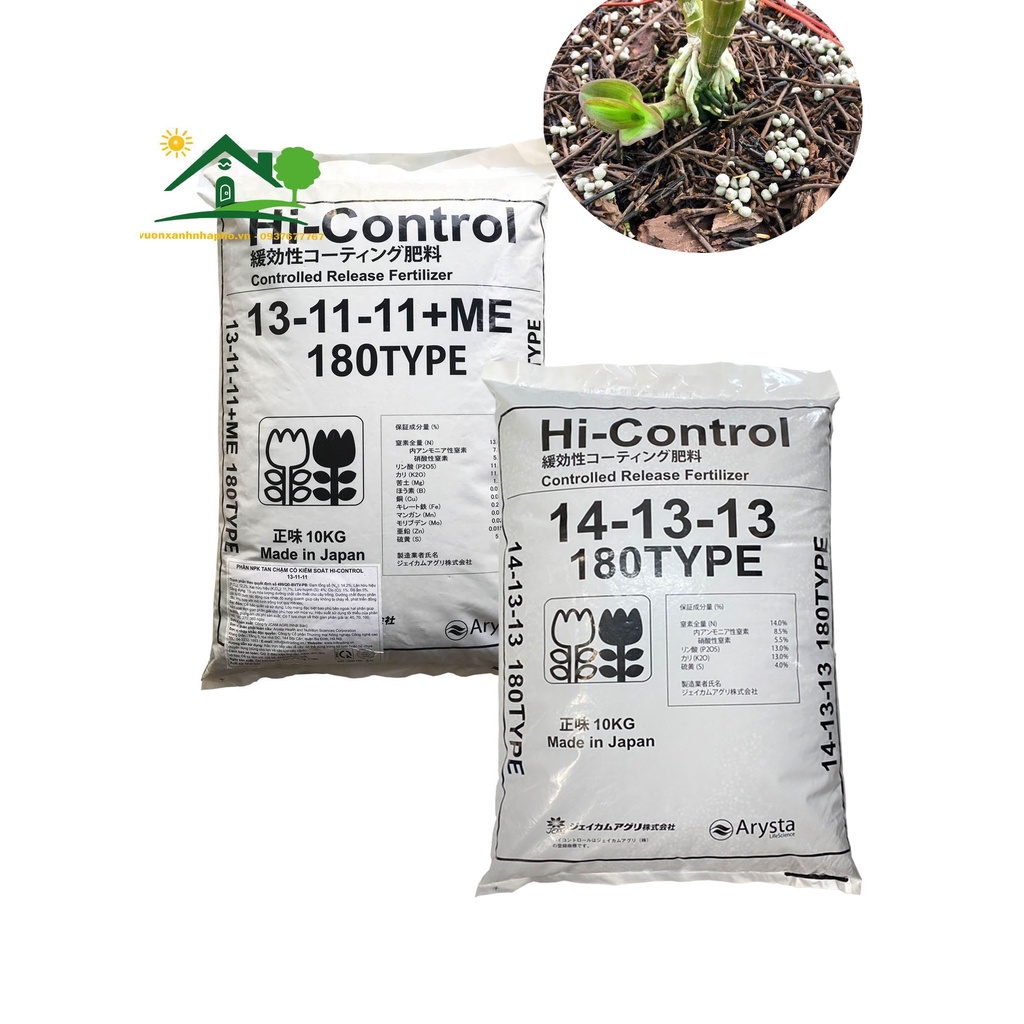 Túi 500g - Phân chì nhật tan chậm Hi-Control 13-11-11+ME & 14-13-13