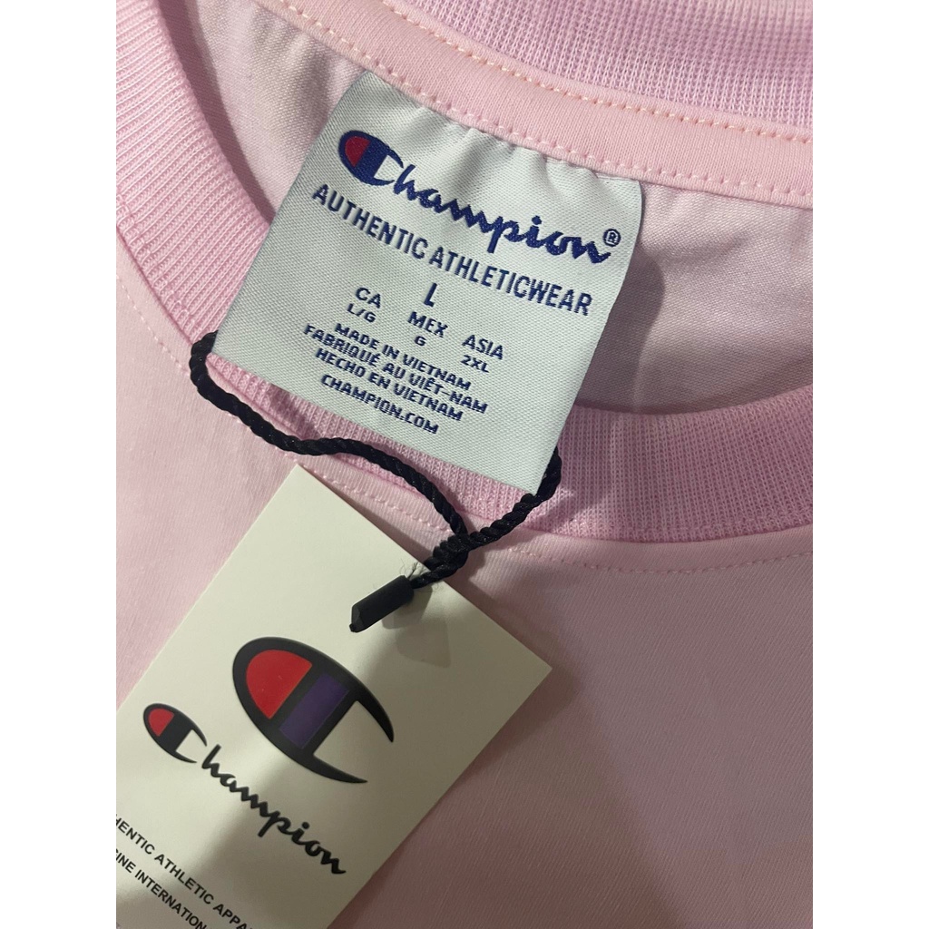 Áo thun tay lỡ CHAMPION ,Unisex nam nữ form rộng Oversize chất Cotton logo thêu