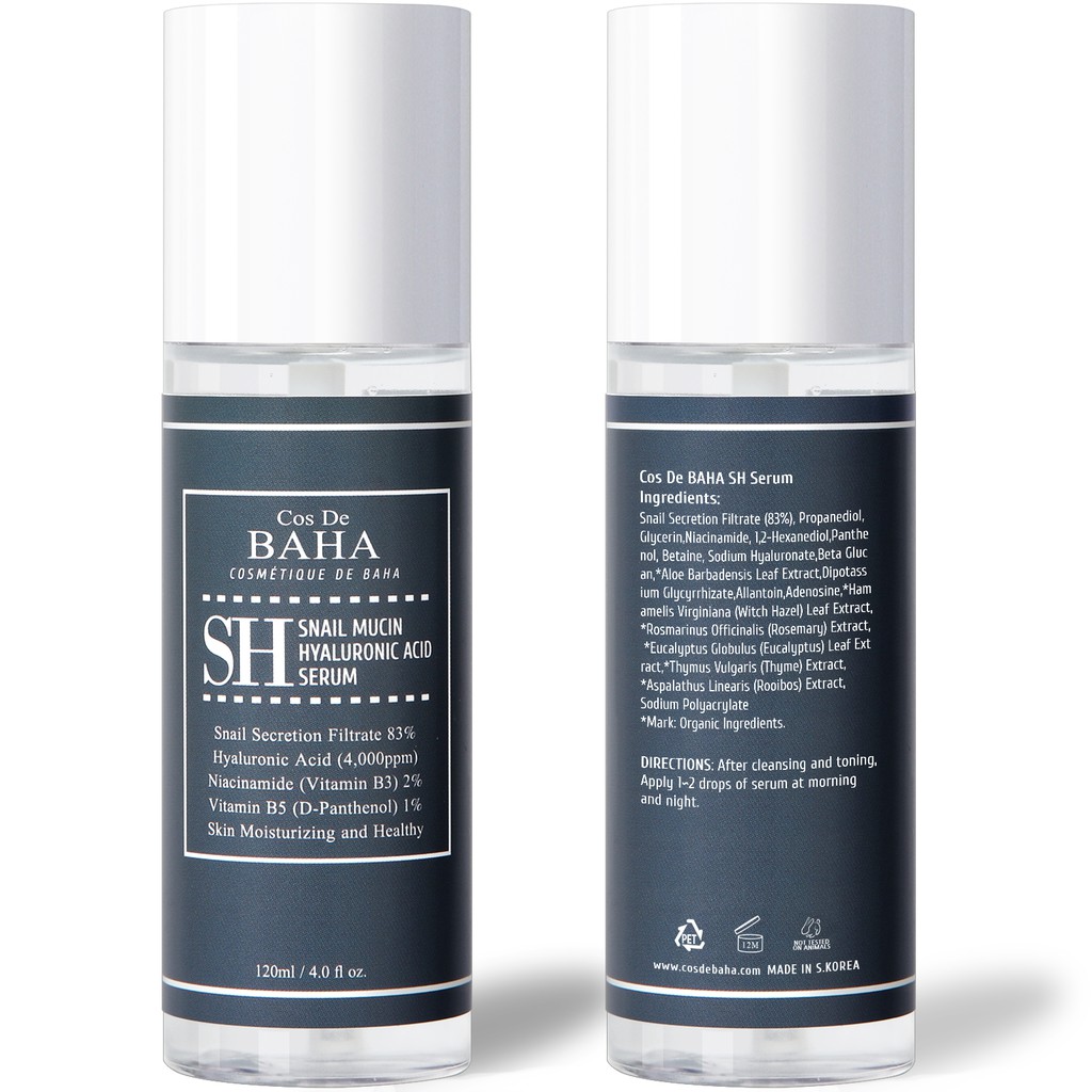 Cos De BAHA -Tinh chất Niacinamide 2% + Vitamin B5+ ốc sên phục hồi da