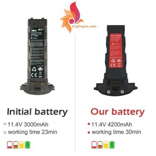 PIN Hubsan Zino / Zino PRO H117S 11.4V 4200mAh Upto 30 phút | BigBuy360 - bigbuy360.vn