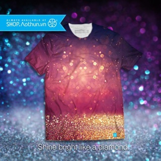 Áo SHINE BRIGHT LIKE A DIAMOND (trắng xanh)