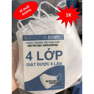 Khẩu trang vải 4 lớp giặt được 5 lần