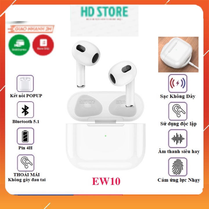 Tai Nghe HOCO EW10 PRO Không Dây Bluetooth, EW10 Phiên Bản Cao Cấp Hỗ Trợ Định Vị, Đổi Tên, Sạc Không Dây Cao Cấp.