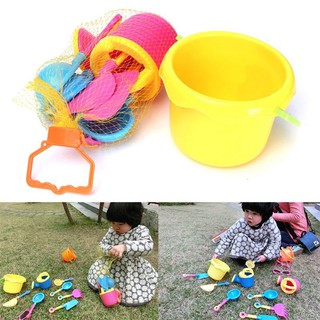 9 Pcs Beach Sand Spade Shovel Pit Play Kids Water Plastic Toy Set Sunglasses Hot