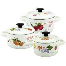 Bộ nồi tráng men Fujihoro 3 nồi FRV-3 Nhập khẩu Thái lan