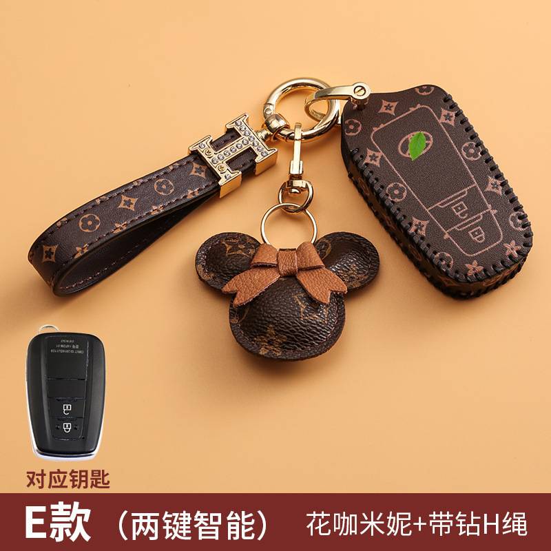 Bao Da Chìa Khoá Ô Tô TOYOTA COROLLA CAMRY CHR PRADO Hoạ Tiết Thời Thượng