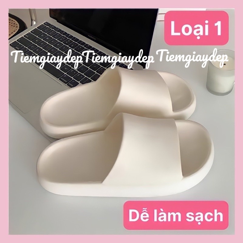 Dép bánh mì cute, dép quai ngang nam nữ đế 3,5cm, dép trơn cute