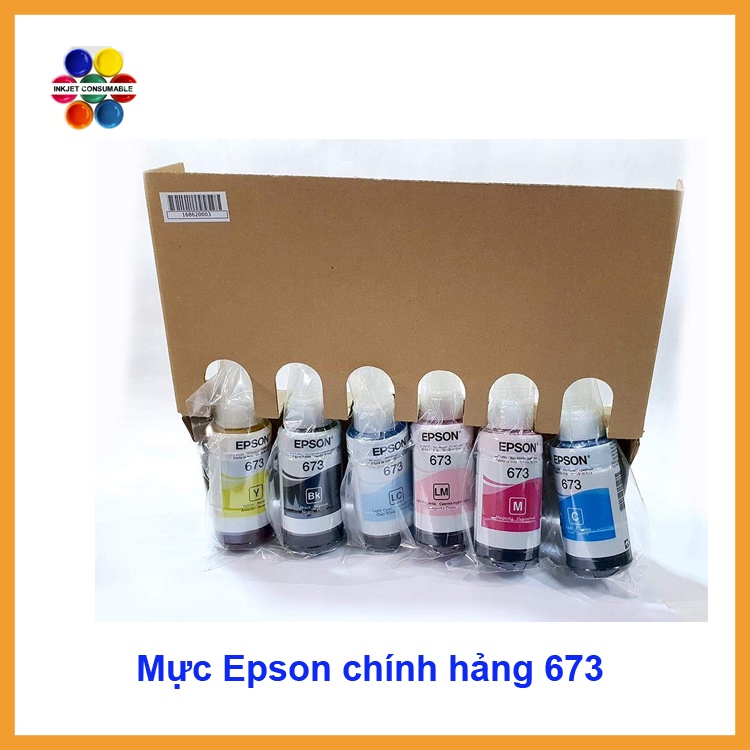 MỰC ZIN THEO MÁY EPSON L SERIES 805 - 1800- HÀNG BÁN NGUYÊN BỘ MÃ 673-674