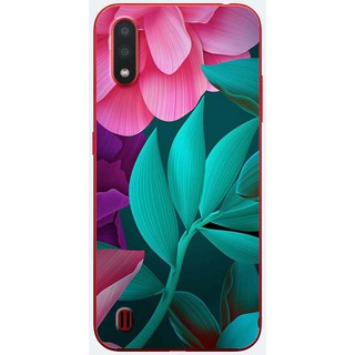 Ốp lưng Samsung A01, A11, A21s in hình Hoa lá hồng xanh