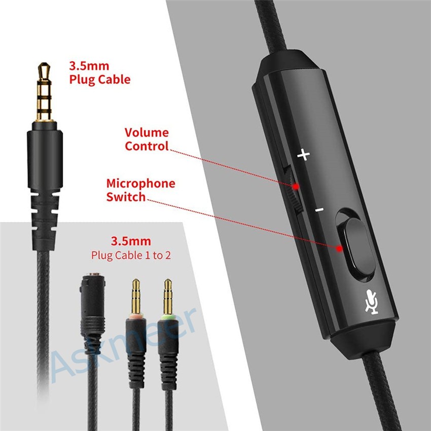 Tai Nghe Trùm Đầu Chơi Game Nubwo N2 Có Mic Giảm Tiếng Ồn 3.5mm Cho Ps4 / Điện Thoại / Máy Tính / Tv / Máy Tính Bảng