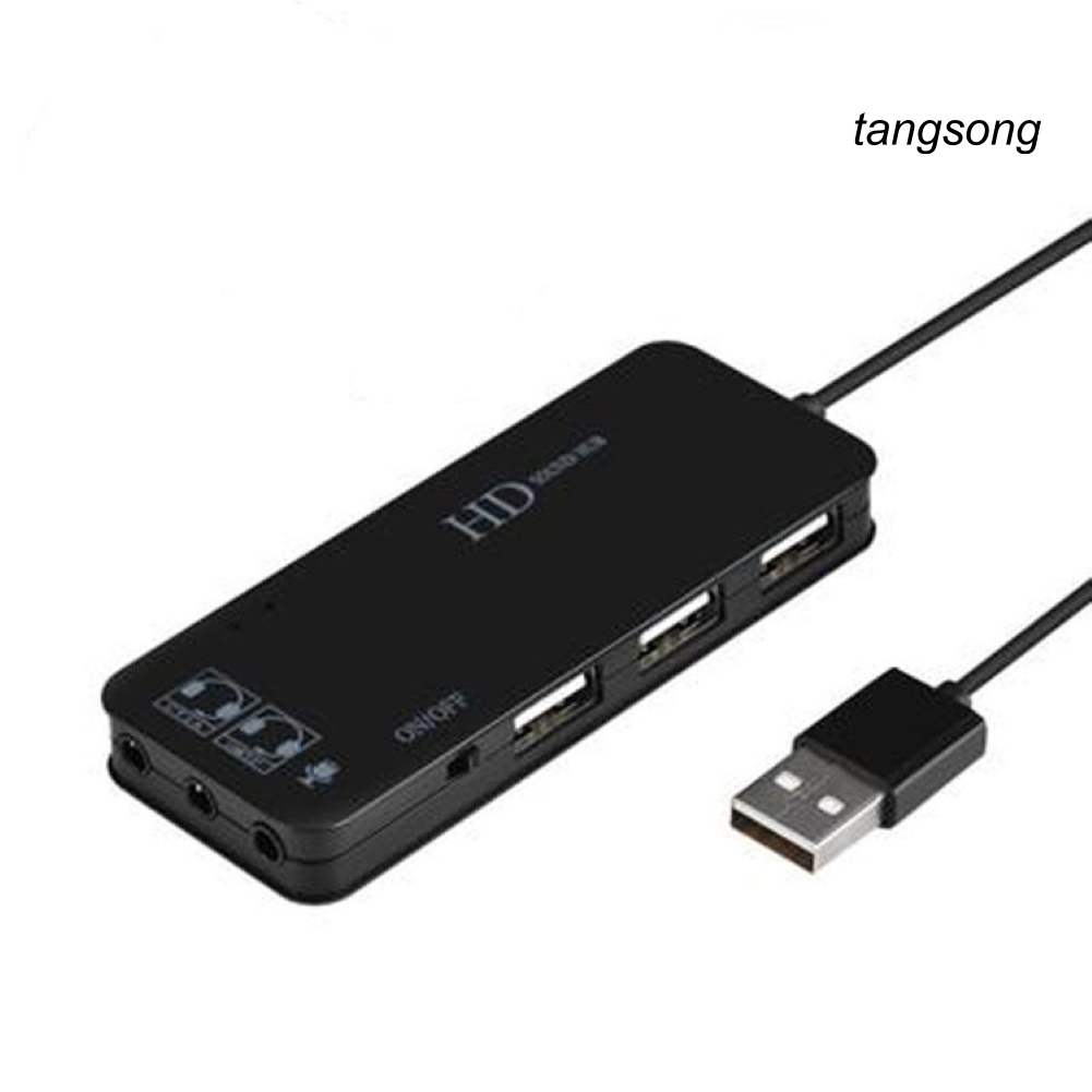 CHANNEL Đầu Chia 3 Cổng Usb Ts-7.1 Kèm Phụ Kiện Cho Máy Tính