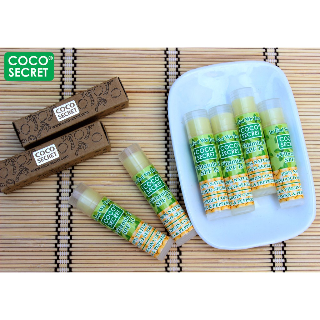 Son dầu dừa sáp ong Bạc hà Coco Secret