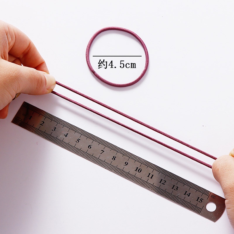 Set 10 / 50 Dây Thun Buộc Tóc 5CM Co Giãn Cao Cấp Dành Cho Nữ