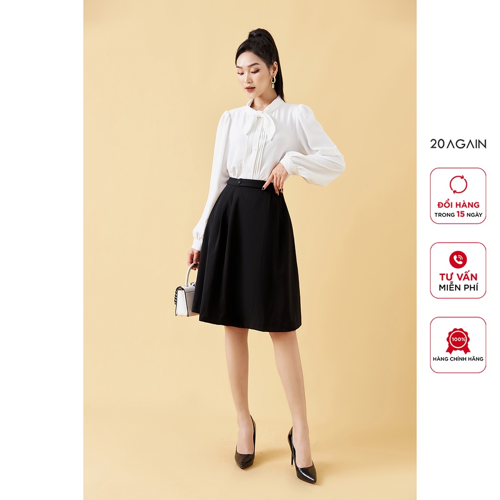 [Mã WABR20AG15 giảm 10% đơn 99K] Chân Váy Xòe công sở Peplum 20AGAIN JXA1068 | BigBuy360 - bigbuy360.vn