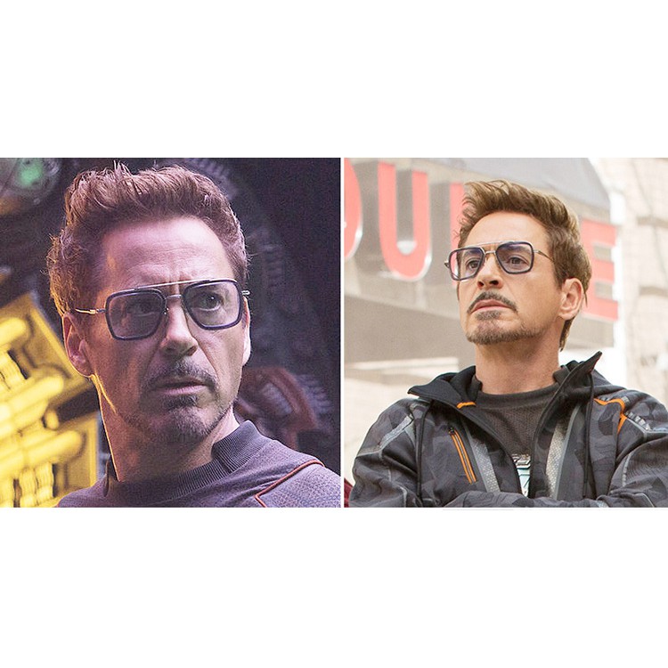 Kính Thời Trang Tony Stark Mắt Xám Khói Nhạt Chuẩn Dáng