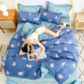 [MẪU MỚI] Bộ chăn ga gối cotton poly nhập khẩu dưa hấu cắn dở