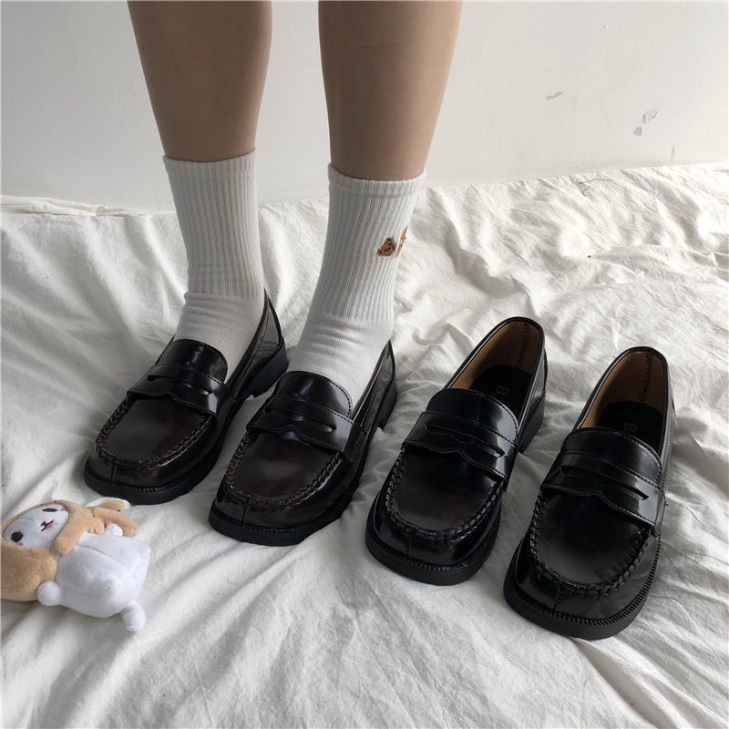 bán hàng trực tiếp tại nhà máy giá đặc biệtJapanese small leather shoes female British JK uniform Skipfour single