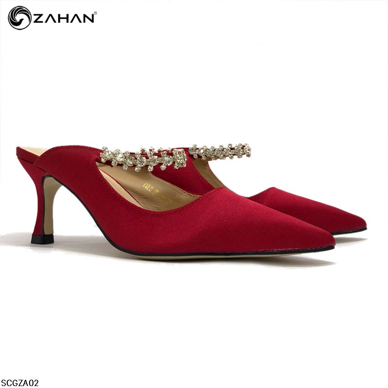 Sục cao gót 7cm, quai đá cổ, chính hãng ZAHAN SCGZA02