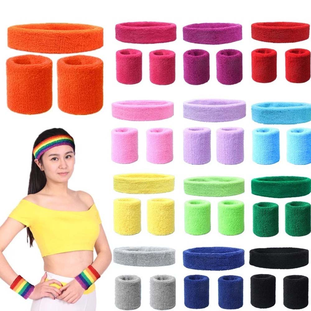 Băng Đô / Băng Đeo Cổ Tay Co Giãn Nhiều Màu Hỗ Trợ Luyện Tập Thể Thao / Yoga / Bóng Rổ