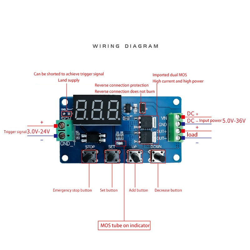 Mô Đun Hẹn Giờ Kỹ Thuật Số Deek-Robot DDC-432 Dual MOS LED