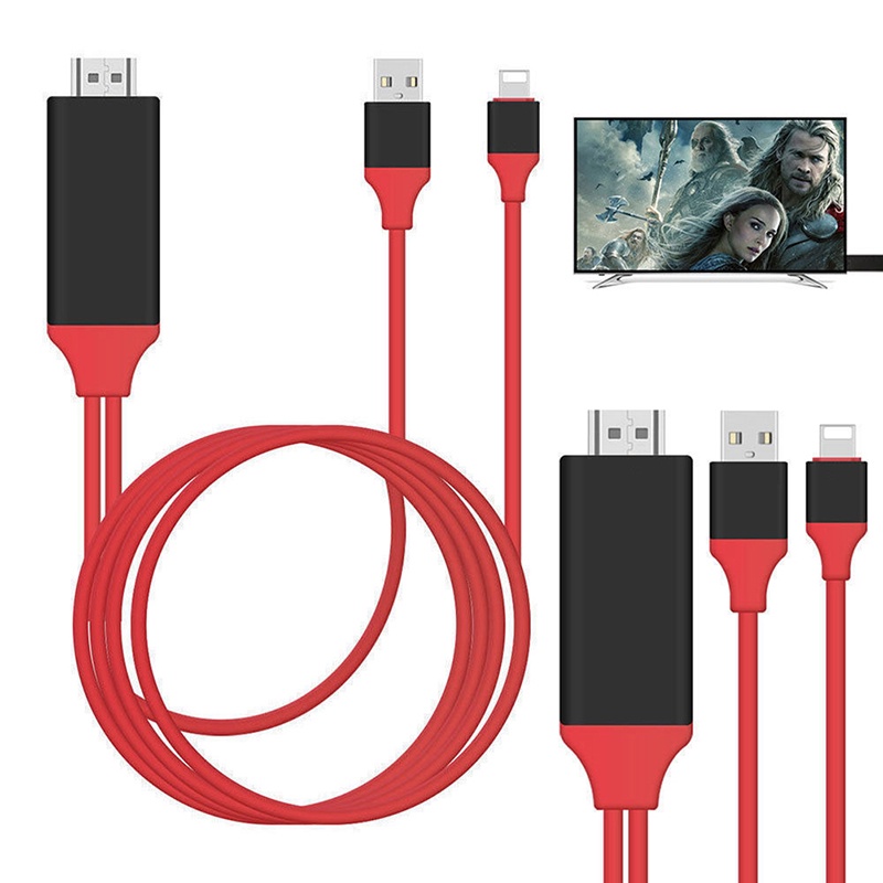Cáp Chuyển Đổi Cổng Lightning Sang Hdmi Tv Av 2m 0610 Cho Iphone 7 7 + 6 6s 5 5s Ipad | BigBuy360 - bigbuy360.vn