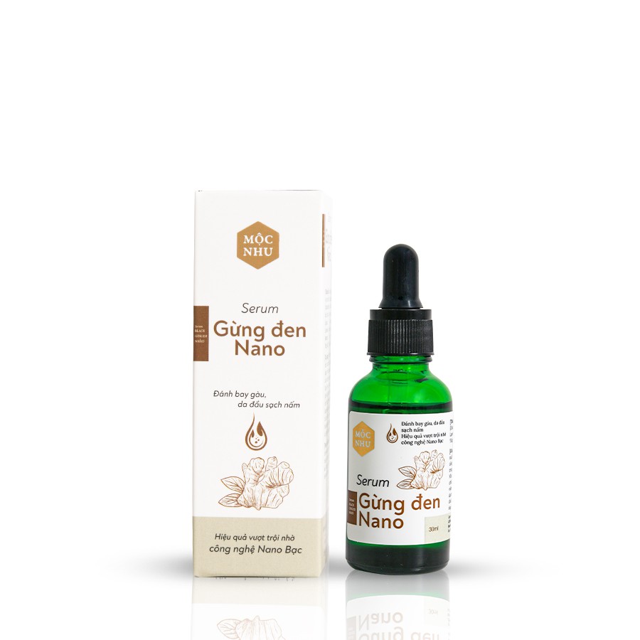 [Mã INCU20 giảm 20K đơn 150K] Serum Gừng Đen Nano Mộc Nhu 30ml - Dứt Điểm Gàu Ngứa, Nấm Da Đầu