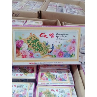 Tranh đính đá Cha Mẹ KT:105×50 cm