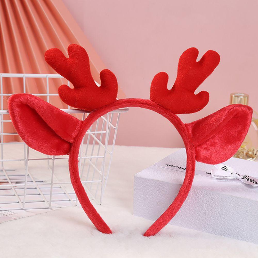 Băng Đô Cài Tóc Rửa Mặt / Trang Điểm Dự Tiệc Hình Sừng Hươu Màu Ngà Cho Nữ