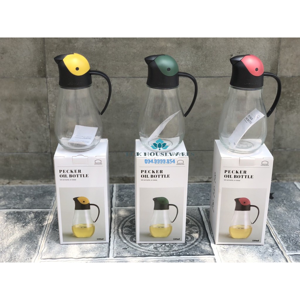 [ LOCK&amp;LOCK ] Bình dầu tự động mở nắp Lock&amp;Lock Pecker Oil Bottle 550ml CKO201 300ml LLG706