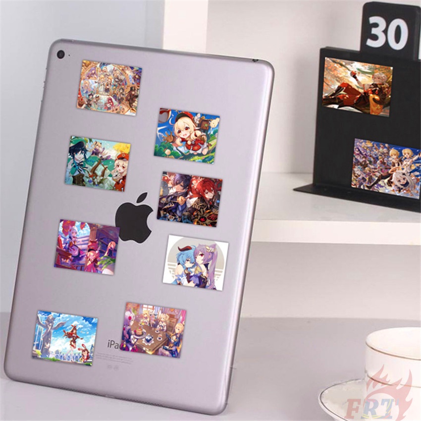 50 Cái / Bộ ☆ Áp Phích Dán Áp Phích Mini Genshin Impact ☆ Miếng Dán Đề Can Chống Thấm Nước Thời Trang Tự Làm