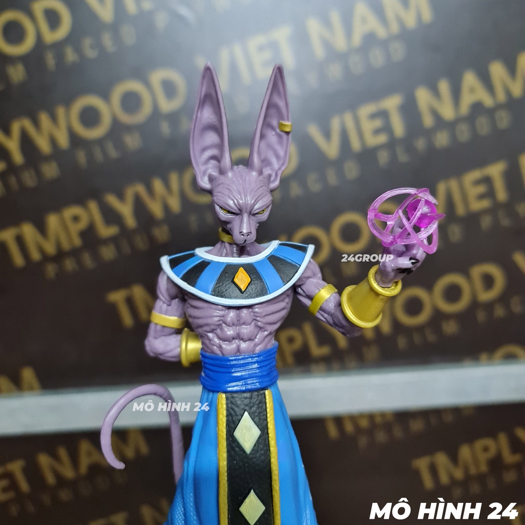 30CM Mô hình nhân vật cao cấp thần hủy diệt Beerus trong anime dragon ball super figure tượng mèo berus 30cm dragonball