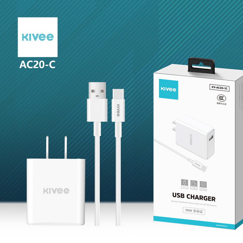 [ Chính Hãng Kivee ] Cáp Sạc Nhanh Usb 5a Cho Điện Thoại Android AC20