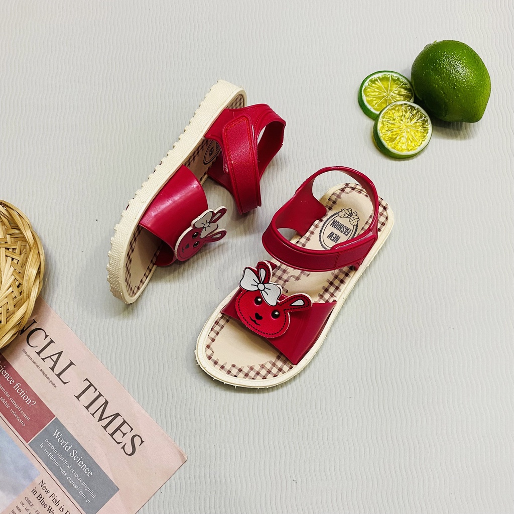 Sandal hình thỏ quai dán cho bé gái xinh xắn êm chân - TT337