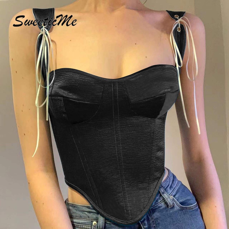 Sweeticme 2022 Đai Nịt Bụng Satin Mới Dây Đeo Thắt Lưng