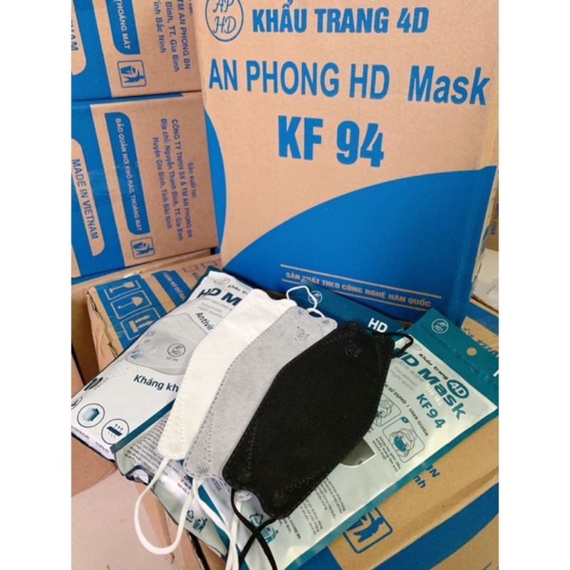 Set 50 chiếc khẩu trang y tế 4 lớp kháng khuẩn kf94 An phong or Hoàng dũng HD Mask