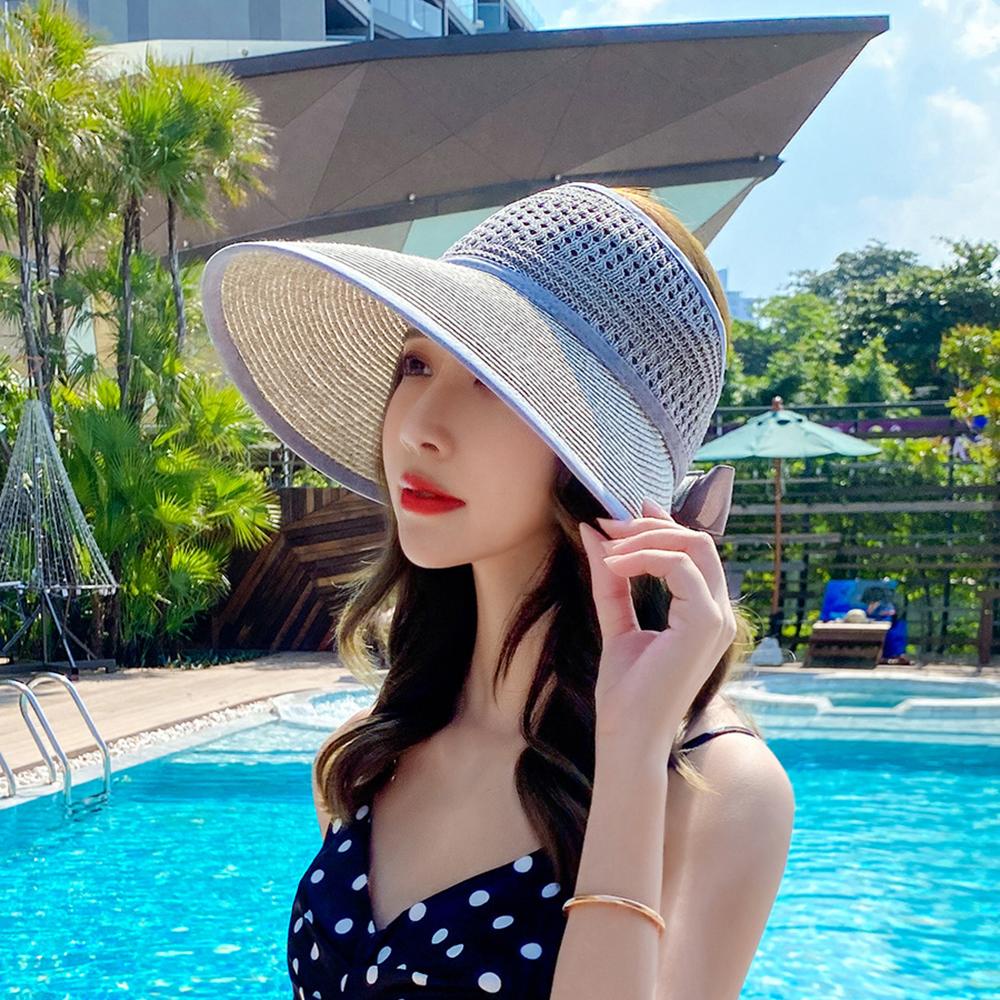 Mũ Bucket Mềm Mại Chống Nắng Đính Nơ Có Thể Điều Chỉnh Cho Nữ