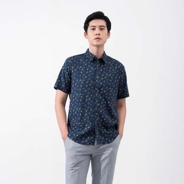 Áo sơ mi nam 360 BOUTIQUE ngắn tay họa tiết - SDBTK218 | BigBuy360 - bigbuy360.vn
