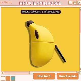 🔥 Case Ap 1/2 & Pro 🔥 Freeship 🔥 CHUỐI CUTE - Cho Tai Nghe Không Dây (Bluetooth) - TGDĐ89