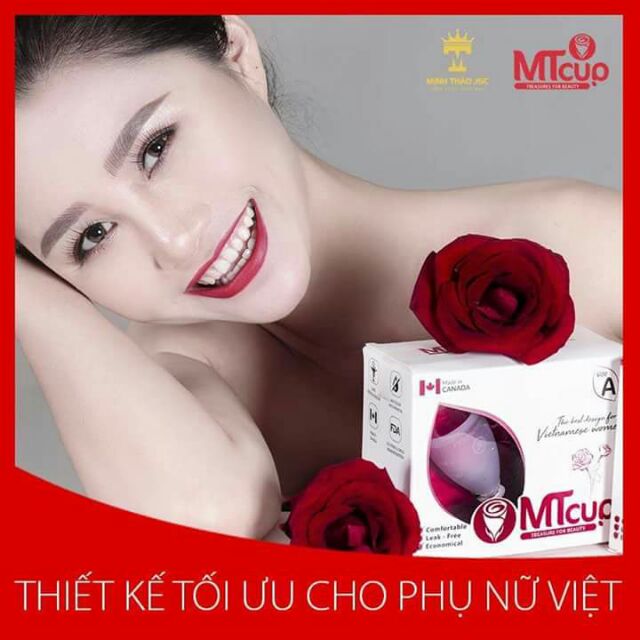 Cốc nguyệt san MTcup + tặng 3 viên đặt phụ khoa MTsecret + tặng thẻ khách hàng thân thiết trị giá 5 triệu đồng