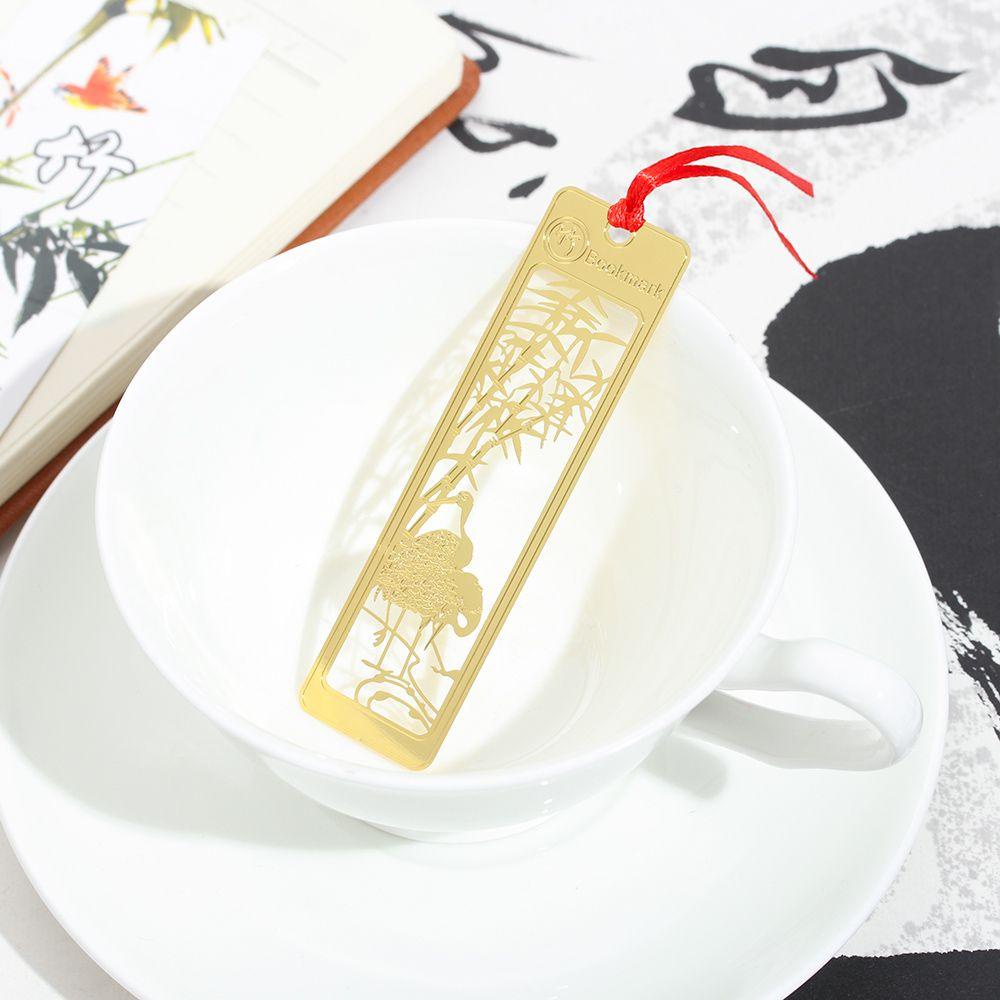 LAKAMIER Thẻ Đánh Dấu Trang Sách Bằng Đồng Thau Phong Cách Trung Hoa Cổ Điển