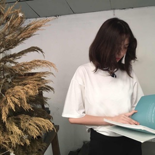 Áo Thun Trơn Trắng Tay Lửng ( Basic Tee )