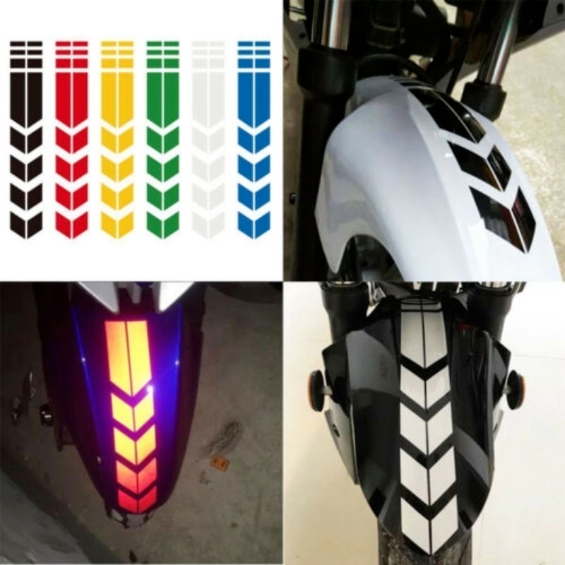 FENDER Miếng Dán Phản Quang Hình Mũi Tên Cảnh Báo An Toàn Chống Thấm Nước/Dầu Cho Xe Máy/Xe Đạp