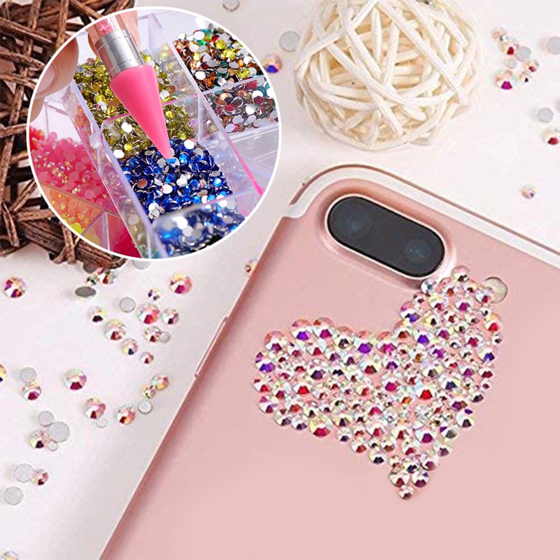 Đá Pha Lê Tròn Lấp Lánh Trang Trí Móng Tay Nghệ Thuật